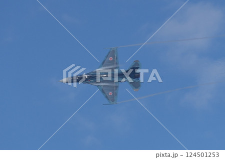 航空祭で機動飛行を行う航空自衛隊 飛行開発実験団のF-2B 124501253