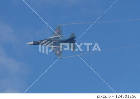 航空祭で機動飛行を行う航空自衛隊 飛行開発実験団のF-2B 航空祭で機動飛行を行う航空自衛隊 飛行開発実験団のF-2B 124501256