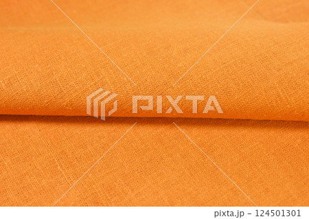 orange hemp viscose natural fabric cloth color, sackcloth rough texture of textile fashion 124501301