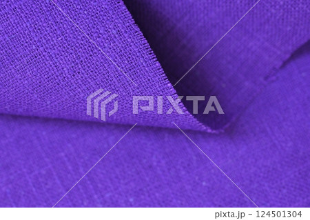 purple hemp viscose natural fabric cloth color, sackcloth rough texture of textile fashion 124501304