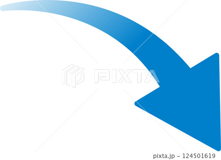 矢印 下向き 下降 下がる アイコン 飾り あしらい ピクトグラム ビジネス イラスト素材 矢印 下向き 下降 下がる アイコン 飾り あしらい ピクトグラム ビジネス イラスト素材 124501619