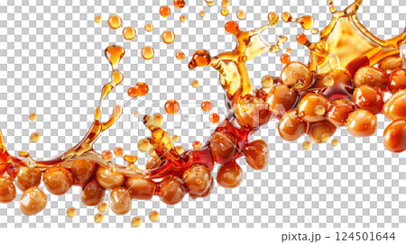 Natural Soy Sauce Splash with Beans 124501644