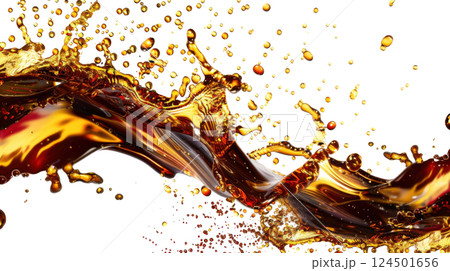 Soy Sauce Swirl with Detailed Texture 124501656