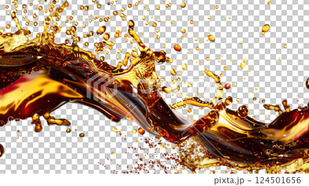 Soy Sauce Swirl with Detailed Texture 124501656