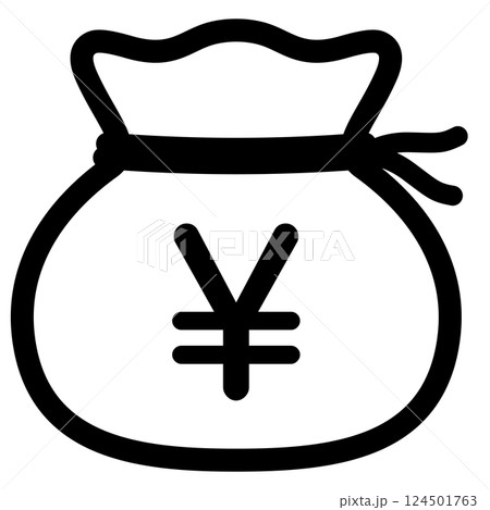 お金の巾着袋 124501763