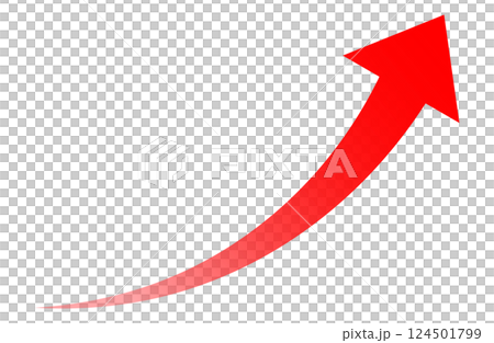 紅色向上右箭頭 124501799