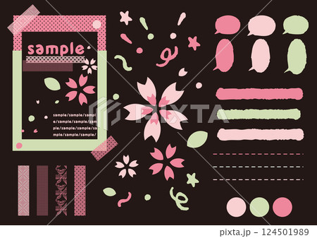 エレガントな夜桜のフレームセット 124501989