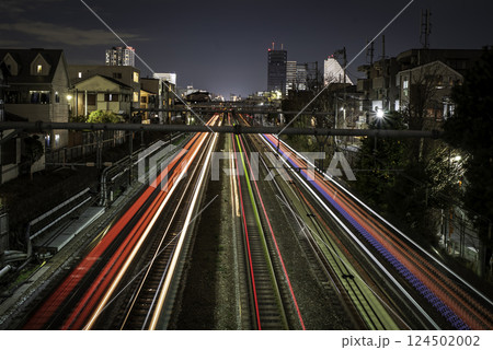 走行する列車の軌跡 124502002