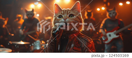 バンド活動する猫 124503169