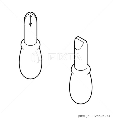 ドライバーの線画 124503973