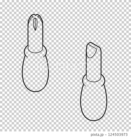 ドライバーの線画 124503973