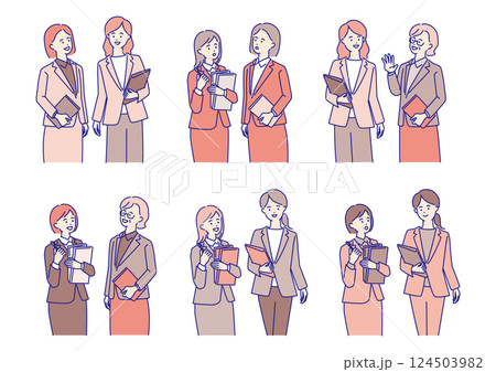 スーツを着た女性のセット 124503982