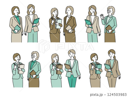 スーツを着た女性のセット 124503983