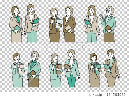 スーツを着た女性のセット 124503983