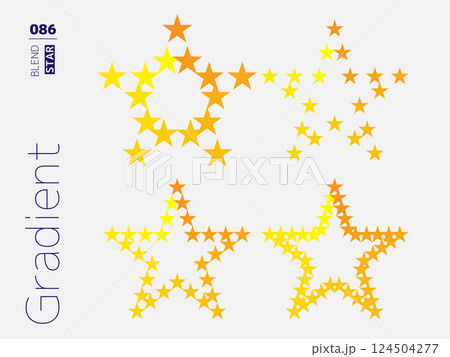 グラデーションのブレンドスタイルのセット 086 124504277