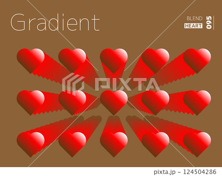 グラデーションのブレンドスタイルのセット 095 124504286