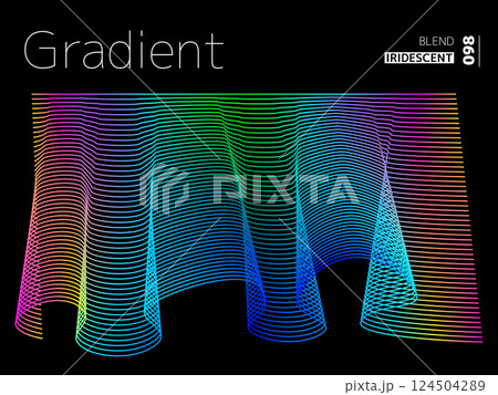 グラデーションのブレンドスタイルのセット 098 124504289