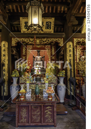 Vietnam, Hanoi, Statue of the Temple of Literature of Hanoi. 124504356
