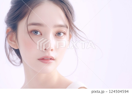 美しい肌の女性「AI生成画像」 124504594