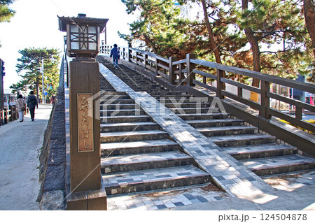 おくのほそ道の風景地 草加松原の百代橋【埼玉県草加市】 おくのほそ道の風景地 草加松原の百代橋【埼玉県草加市】 124504878