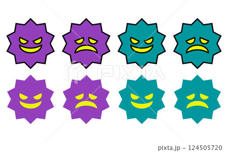 ウイルスのイラストのセット 124505720