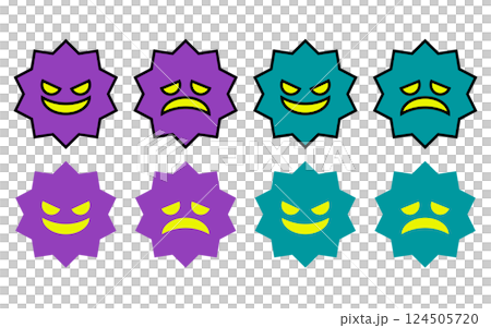 ウイルスのイラストのセット 124505720