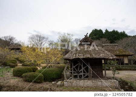 日本の岡山県備前市の八塔寺ふるさと村の美しい農村の風景 124505782