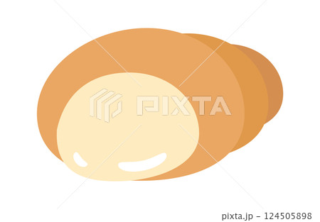 とろりチョコソースのホワイトチョココロネのイラスト 124505898