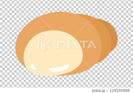 とろりチョコソースのホワイトチョココロネのイラスト 124505898