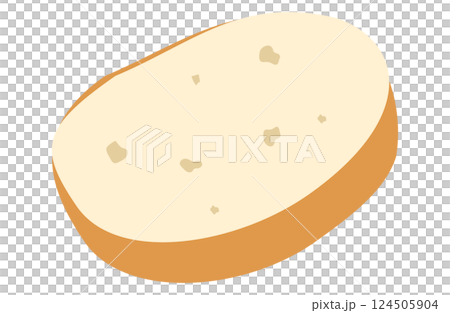 簡單的法國麵包切片/法國麵包插圖 124505904