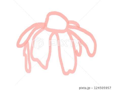 花の線画のイラスト 124505957