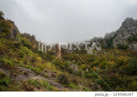 The Valley of Ghosts on the Crimean Peninsula 124506307