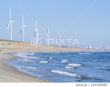 静岡県 千浜海岸の風車 3月 静岡県 千浜海岸の風車 3月 124506660