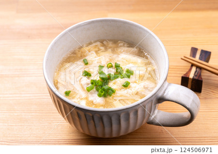 鶏とえのきの玉子スープ 124506971