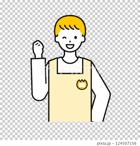 Upper body pose_simple male nursery teacher 05 124507156