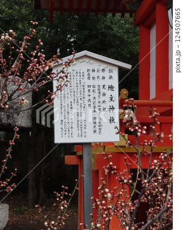 京都の名所、飛梅伝説で有名な菅原道真公を御祭神としておまつりする北野天満宮、摂社、地主神社 京都の名所、飛梅伝説で有名な菅原道真公を御祭神としておまつりする北野天満宮、摂社、地主神社 124507665