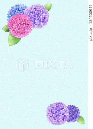 アジサイの背景(和紙) L-3 アジサイの背景(和紙) L-3 124508633
