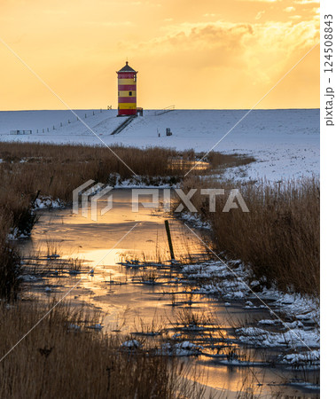 Pilsum lighthouse, East Frisia, Germany 124508843