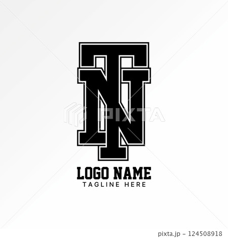 Logo design graphic concept creative premium vector stock image top sell initial TN or NT sport font connect line athletic monogram typography branding Logo design graphic concept creative premium vector stock image top sell initial TN or NT sport font connect line athletic monogram typography branding 124508918