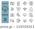 ダウンロードに関するアイコンセット　 124509261