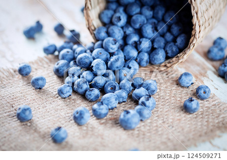 Pile of blueberries Pile of blueberries 124509271