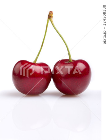 Cherry on white background 124509339