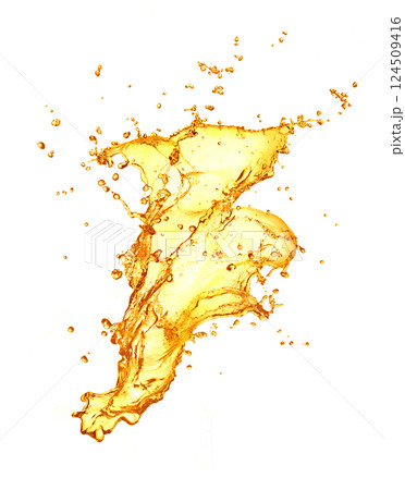 orange splash on white background 124509416