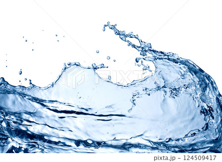 Water splash on white Water splash on white 124509417