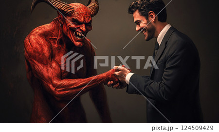 悪魔と契約する1人のビジネスマン 124509429