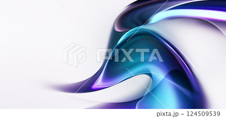 Swirling lines and vibrant hues blend seamlessly, forming an elegant abstract backdrop. The soft gradients evoke a sense of calm and creativity, ideal for various projects. 124509539