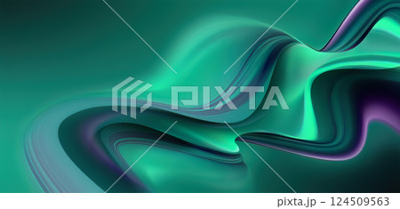 Colorful waves in shades of green and purple blend seamlessly, creating an ethereal and mesmerizing background that evokes a sense of calm and tranquility. Colorful waves in shades of green and purple blend seamlessly, creating an ethereal and mesmerizing background that evokes a sense of calm and tranquility. 124509563