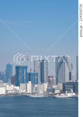 レインボーブリッジから見る晴海ふ頭の風景 124509756