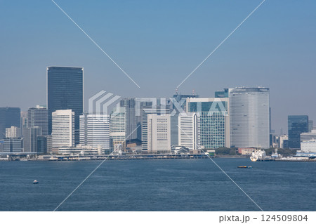 レインボーブリッジから汐留方面を見た風景 124509804