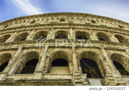 View over the Flavian Amphitheatre, aka Colosseum in Rome, Italy View over the Flavian Amphitheatre, aka Colosseum in Rome, Italy 124510217